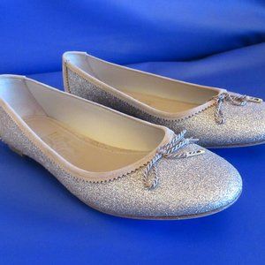 Salvatore Ferragamo sparkly glitter ballet flats